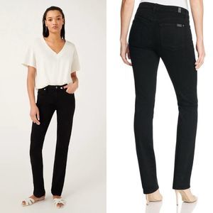 7 For All Mankind Sz 29  Black Dark Rinse Straight Leg